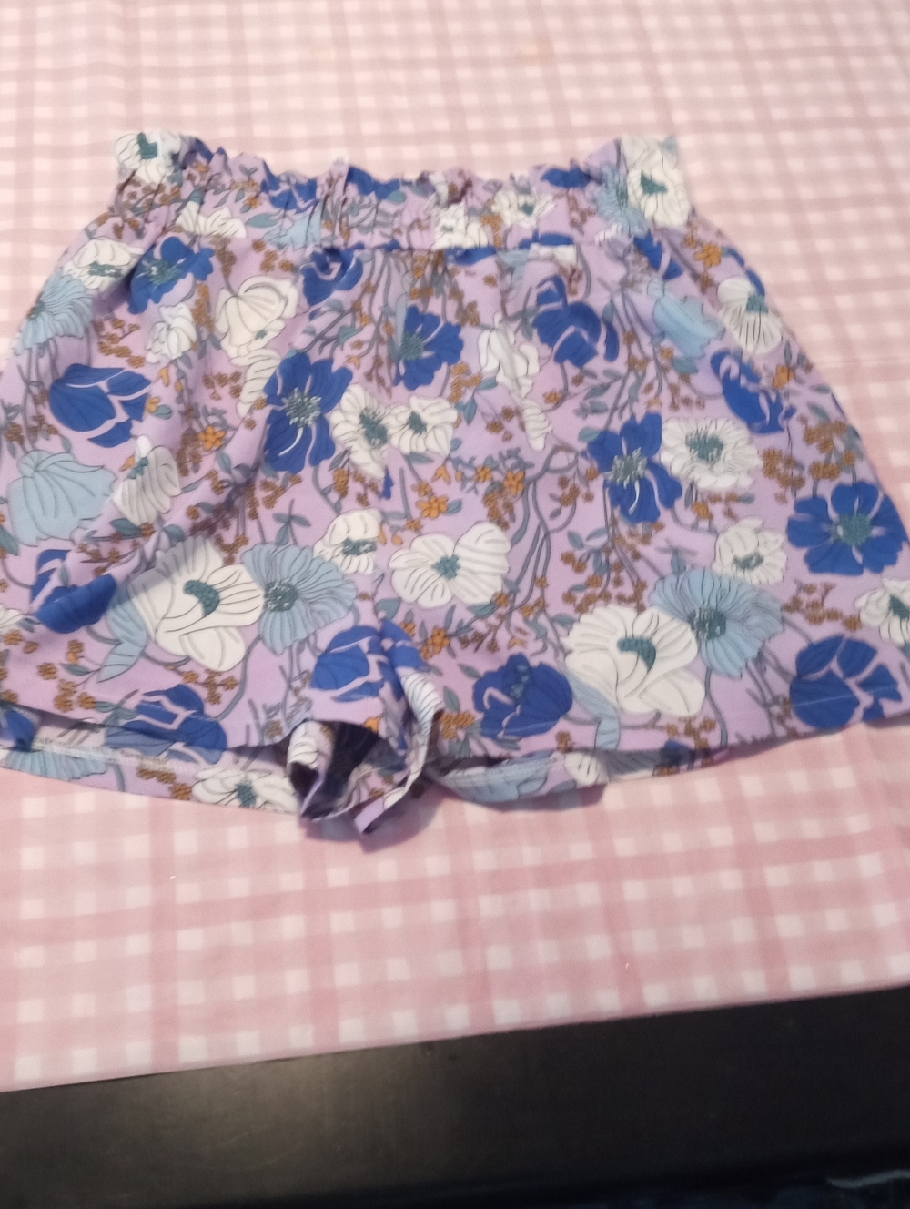 Floral Lilac Pull-On Shorts